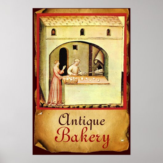 ANTIQUE OVEN BAKER, BAKERY BREAD SHOP POSTER (Vorne)