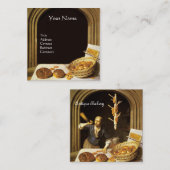 ANTIQUE OVEN BAKER, BAKERY BREAD SHOP QUADRATISCHE VISITENKARTE (Vorne/Hinten)