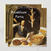 ANTIQUE OVEN BAKERY FRÜHSTÜCK PARTY EINLADUNG (Vorne/Hinten)