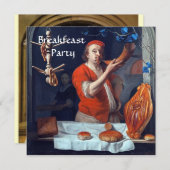 ANTIQUE OVEN BAKERY FRÜHSTÜCK PARTY EINLADUNG (Vorne/Hinten)