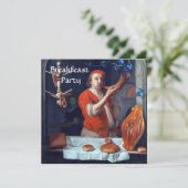 ANTIQUE OVEN BAKERY FRÜHSTÜCK PARTY EINLADUNG (Stehend Vorderseite)
