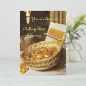 ANTIQUE OVEN BAKERY FRÜHSTÜCK PARTY EINLADUNG (Stehend Vorderseite)