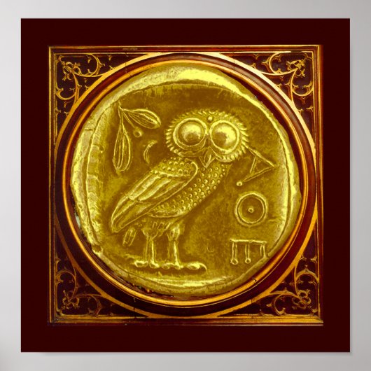 ANTIQUE OWL GOLD COIN POSTER (Vorne)