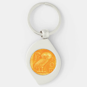 ANTIQUE OWL,Gold Gelb Schlüsselanhänger
