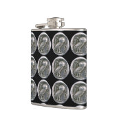 ANTIQUE OWL Silber Flachmann (Links)