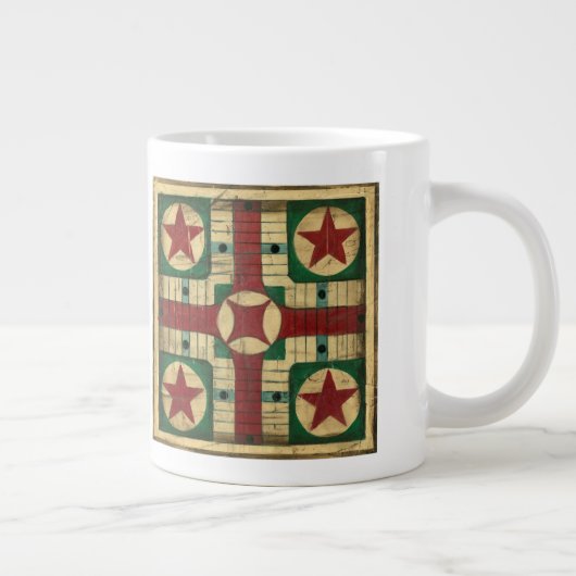 Antique Parcheesi Game Board von Ethan Harper Jumbo-Tasse (Rechts)