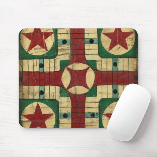 Antique Parcheesi Game Board von Ethan Harper Mousepad (Mit Mouse)