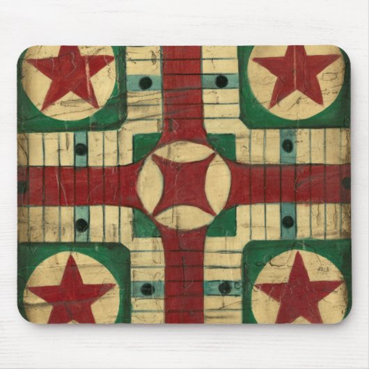 Antique Parcheesi Game Board von Ethan Harper Mousepad (Vorne)