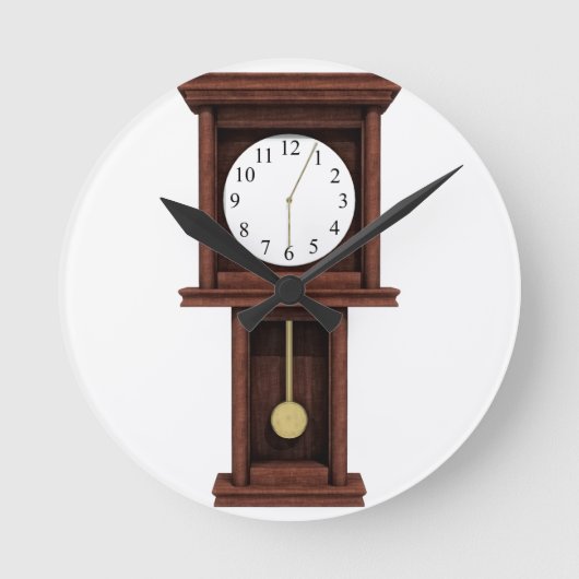 Antique Pendulum Clock Runde Wanduhr (Vorderseite)