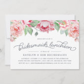 Antique Peony Bridesmaids Luncheon Einladung (Vorderseite)
