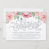 Antique Peony Twins Einladungen feiern (Vorderseite)