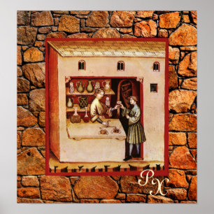 ANTIQUE PHARMAZIE, Apotheker, Arzneimittel, Drugst Poster