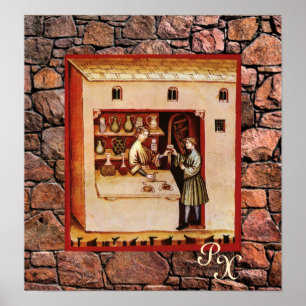ANTIQUE PHARMAZIE, Apotheker, Arzneimittel, Drugst Poster