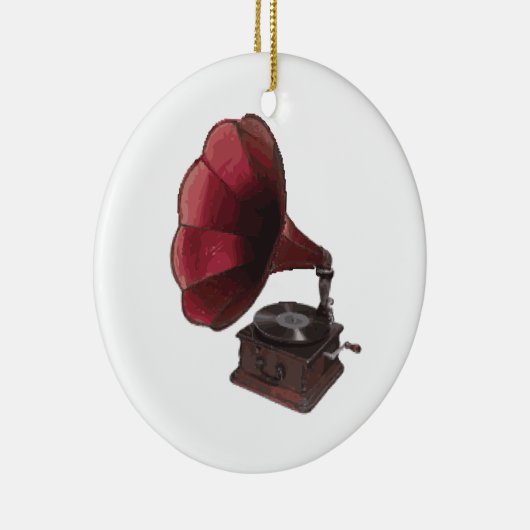 Antique Phonograph Keramik Ornament (Rechts)