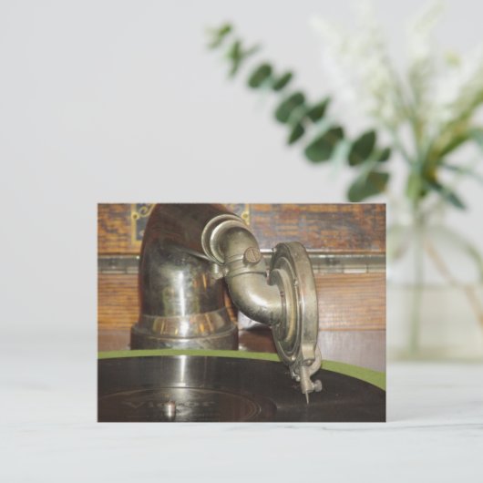 Antique Phonograph Postkarte (Stehend Vorderseite)