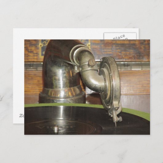 Antique Phonograph Postkarte (Vorne/Hinten)