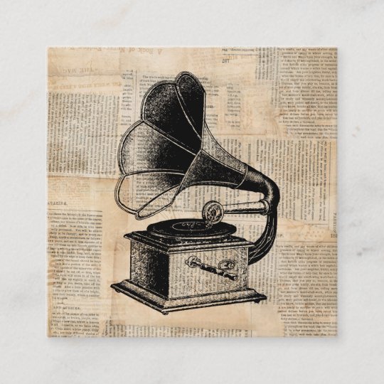 Antique Phonograph Talk Machine Music Art Begleitkarte Zazzle De