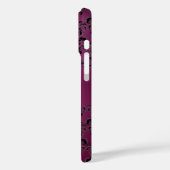 ANTIQUE PINK BLACK DAMASK MONOGRAM Case-Mate iPhone HÜLLE (Rückseite / Links)