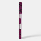 ANTIQUE PINK BLACK DAMASK MONOGRAM Case-Mate iPhone HÜLLE (Rückseite / Rechts)