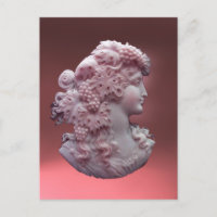 ANTIQUE PINK CAMEO, LADY MIT GRAPEN