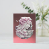 ANTIQUE PINK CAMEO, MOONLADY OF NIGHT with OWT Postkarte (Stehend Vorderseite)