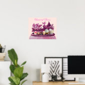 ANTIQUE PINK CHARIOT VON SCHWANKEN UND KUPKAK POSTER (Heimbüro)
