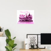 ANTIQUE PINK CHARIOT VON SCHWANKEN UND KUPKAK POSTER (Heimbüro)