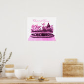 ANTIQUE PINK CHARIOT VON SCHWANKEN UND KUPKAK POSTER (Küche)