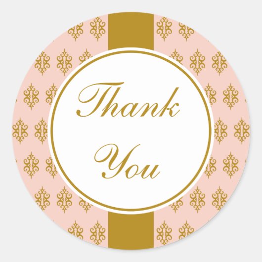 Antique Pink Danke Stickers (Vorderseite)