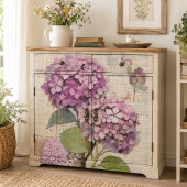 Antique Pink Hydrangea Ephemera Script Decoupage Seidenpapier