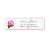Antique Pink Hydrangea Return Address Label (Vorne)