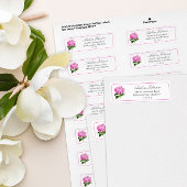 Antique Pink Hydrangea Return Address Label