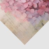 Antique Pink Lila Hydrangea Ephemera Decoupage Seidenpapier (Detail)
