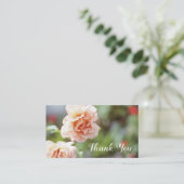 Antique Pink Roses Florenz Danke Rose Garden Visitenkarte (Stehend Vorderseite)