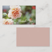 Antique Pink Roses Florenz Danke Rose Garden Visitenkarte (Vorne/Hinten)