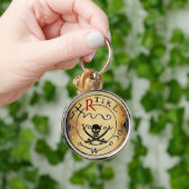 ANTIQUE PIRATEN TREASURE MAP, SKULL UND SCHWERTER SCHLÜSSELANHÄNGER (Hand)