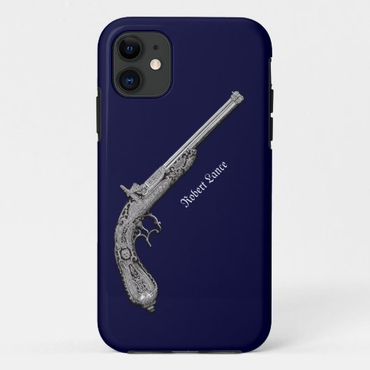 Antique Pistol Personal Blue iPhone 5 Fall Case-Mate iPhone Hülle (Rückseite)