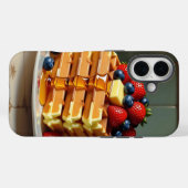 Antique Plate of Waffles with Strawberries Case-Mate iPhone Hülle (Rückseite (Horizontal))
