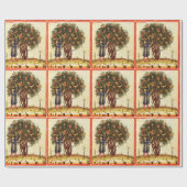 ANTIQUE POMEGRANATENBAUM GESCHENKPAPIER (Flach)