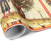 ANTIQUE POMEGRANATENBAUM GESCHENKPAPIER (Rolleneckpunkt)