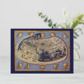 Antique Ptolemaic World Map, Johannes von Arnsheim Einladung (Stehend Vorderseite)