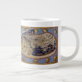 Antique Ptolemaic World Map, Johannes von Arnsheim Jumbo-Tasse (Rechts)
