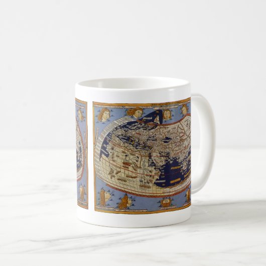 Antique Ptolemaic World Map, Johannes von Arnsheim Kaffeetasse (VorderseiteRechts)