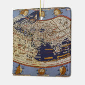 Antique Ptolemaic World Map, Johannes von Arnsheim Keramikornament (Links)