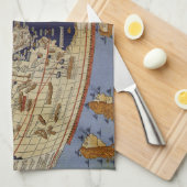 Antique Ptolemaic World Map, Johannes von Arnsheim Küchentuch (Viertel Falte)