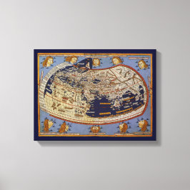 Antique Ptolemaic World Map, Johannes von Arnsheim Leinwanddruck