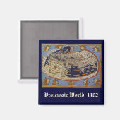 Antique Ptolemaic World Map, Johannes von Arnsheim Magnet (Vorderseite/Rückseite)