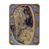 Antique Ptolemaic World Map, Johannes von Arnsheim Magnet (Vertikal)