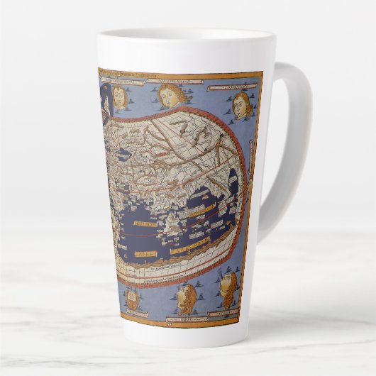 Antique Ptolemaic World Map, Johannes von Arnsheim Milchtasse (Rechte Ecke)