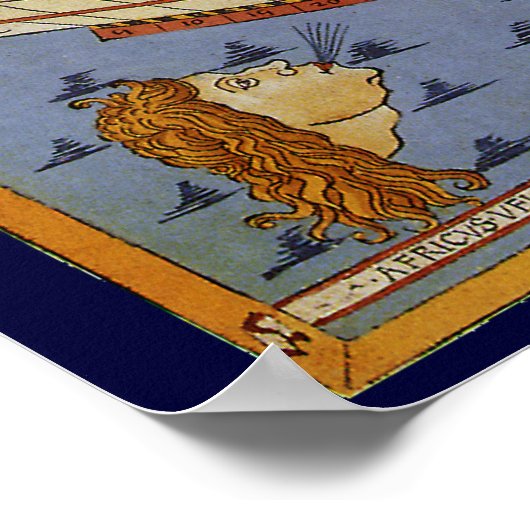 Antique Ptolemaic World Map, Johannes von Arnsheim Poster (Ecke)